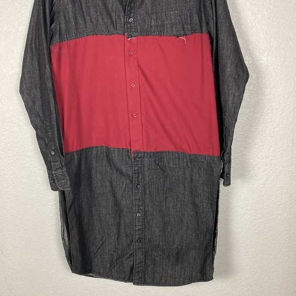 Uniqlo colorblock denim tunic duster - Picture 4 of 7